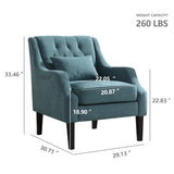 Vanbow.Modern chair with backrest, Bedroom, Living room, Reading chair(Green) - Home Elegance USA