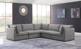 Mackenzie - Modular Sectional 5 Piece - Gray - Modern & Contemporary - Home Elegance USA