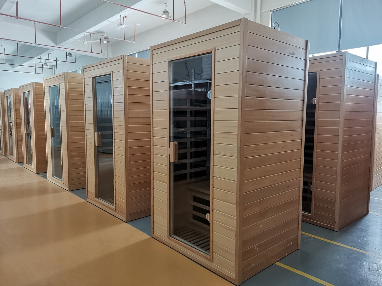 Hemlock far infrared one person indoor sauna room