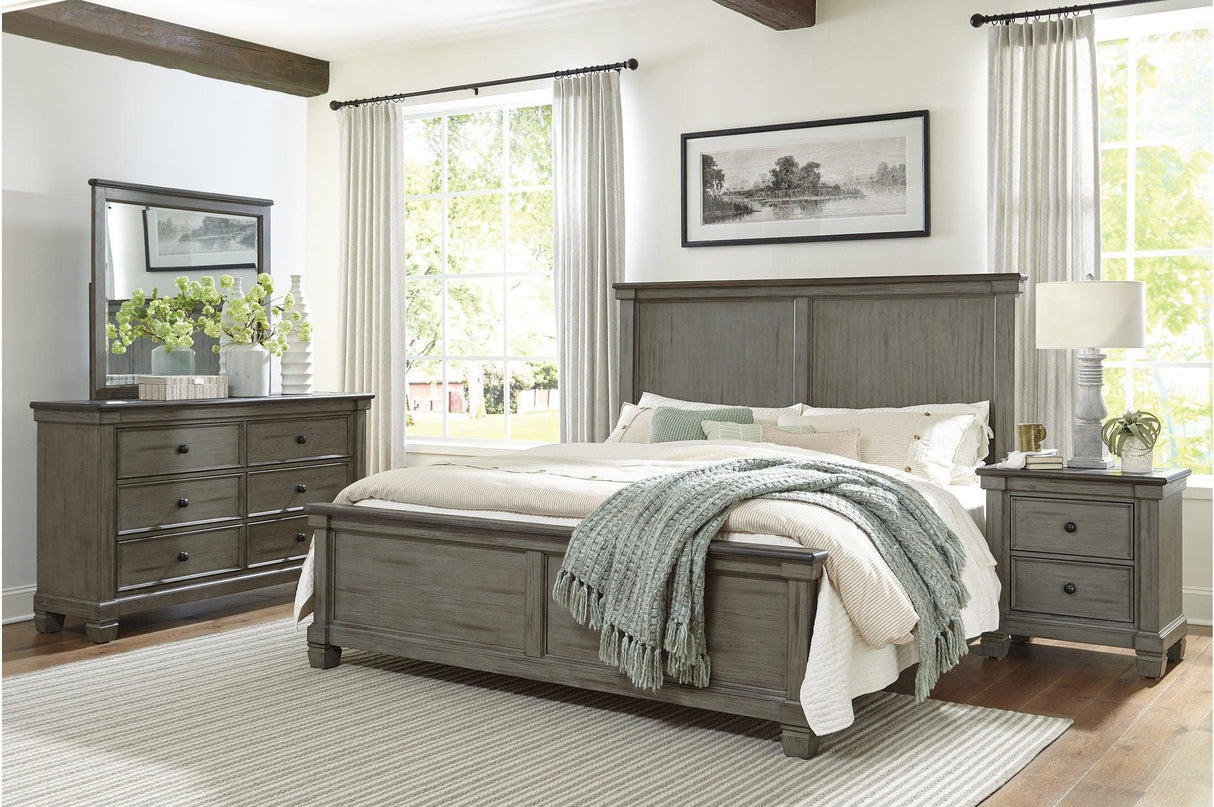 Homelegance - Weaver Eastern King Bed In Antique Gray - 1626Gyk-1Ek*