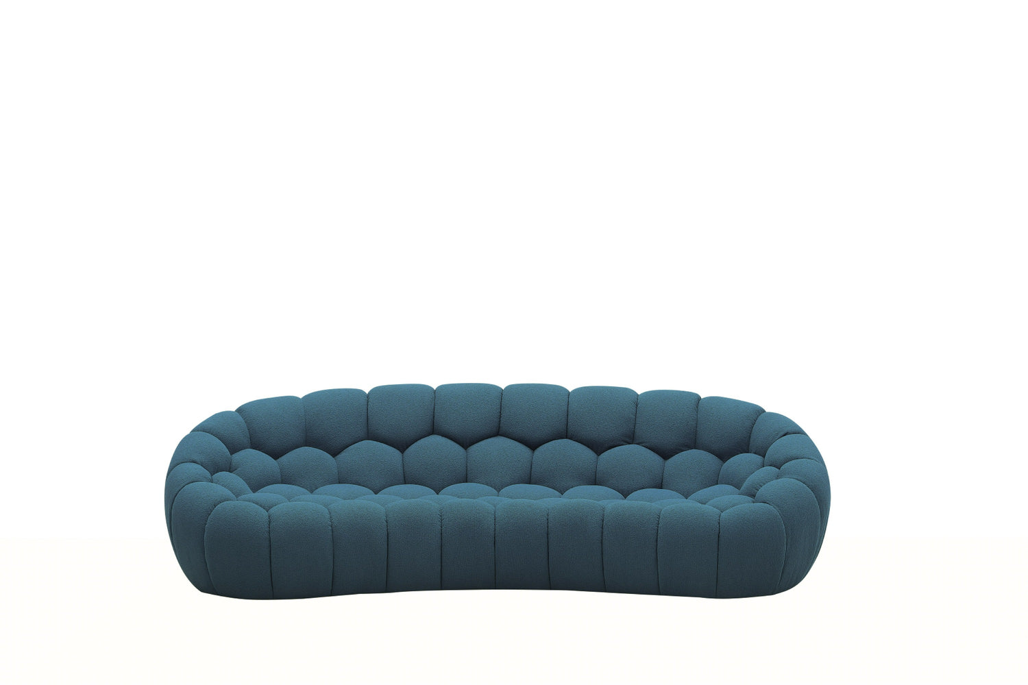 Vig Furniture Divani Casa Yolonda - Modern Curved Dark Teal Fabric Sofa