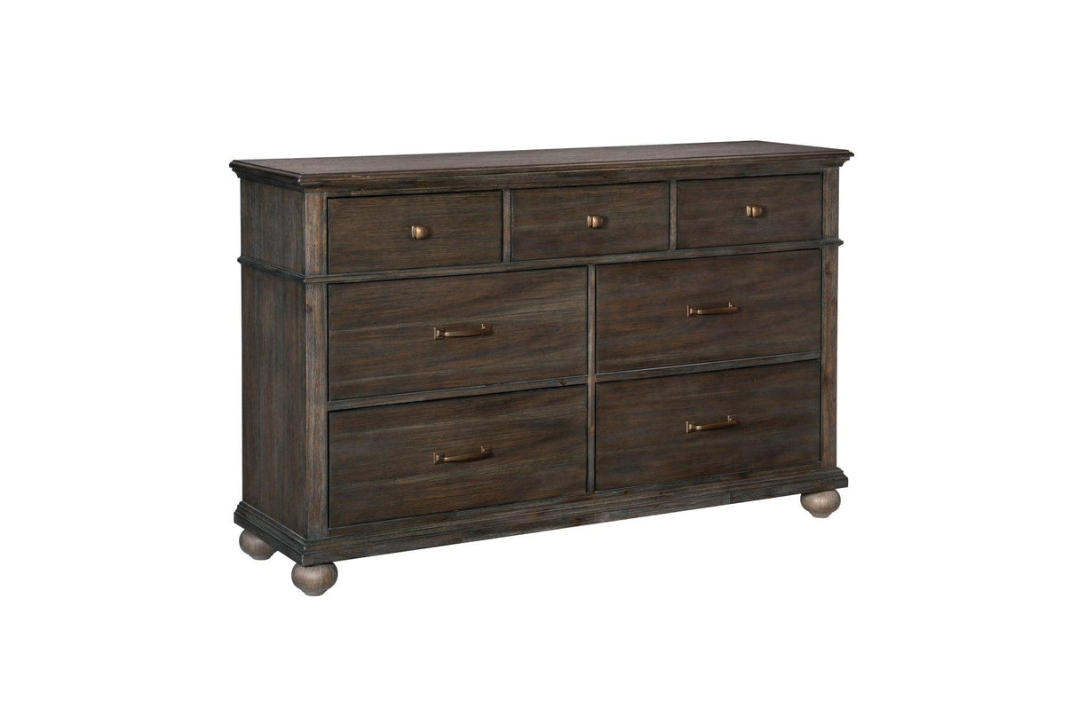 Homelegance - Motsinger Dresser And Mirror In Brown - 1400-Dm