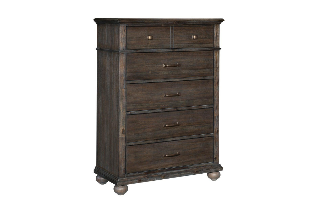 Homelegance - Motsinger 6 Piece Queen Bedroom Set In Brown - 1400-1-6Set