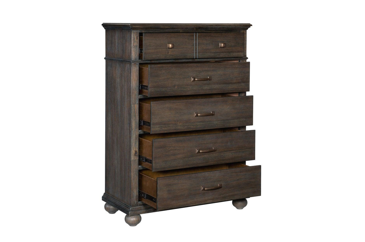 Homelegance - Motsinger 6 Piece Queen Bedroom Set In Brown - 1400-1-6Set