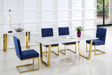 Cameron Velvet Dining Chair In Navy (Set Of 2) - 712Navy - C | Meridian | Home Elegance USA