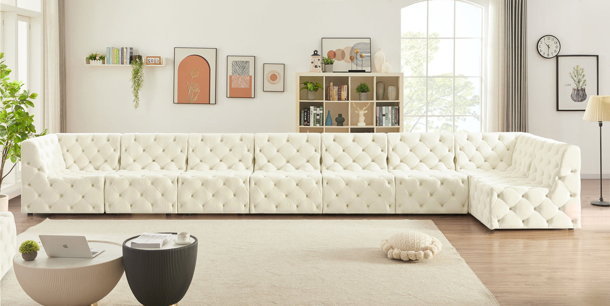 Tuft - Modular Sectional 8 Piece - Cream - Home Elegance USA