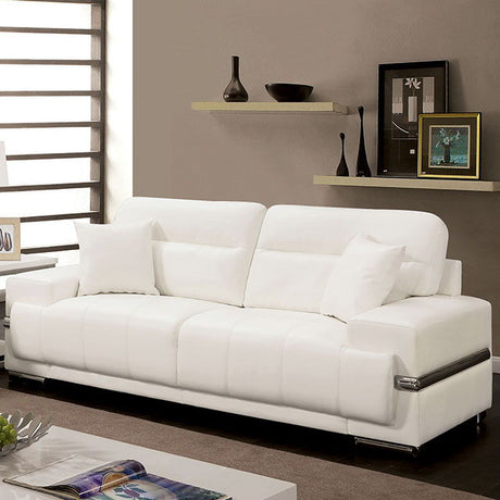 Zibak - Sofa & Love Seat & Chair - White - Home Elegance USA