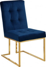 Meridian Furniture - Pierre Velvet Dining Chair In Navy (Set Of 2) - 714Navy-C