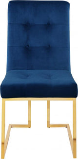 Meridian Furniture - Pierre Velvet Dining Chair In Navy (Set Of 2) - 714Navy-C