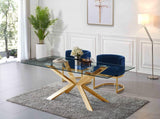 Meridian Furniture - Capri Dining Table In Gold - 716-T