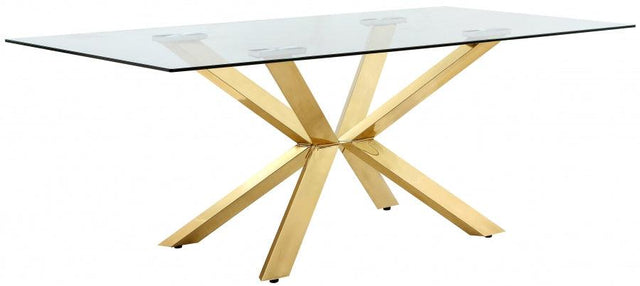 Meridian Furniture - Capri Dining Table In Gold - 716-T