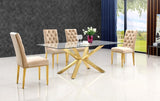 Meridian Furniture - Capri Dining Table In Gold - 716-T