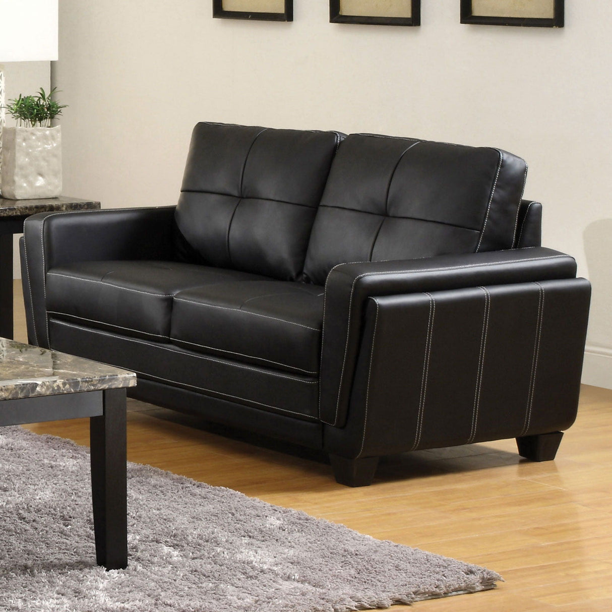 Blacksburg - Sofa & Love Seat & Chair - Black | Home Elegance USA