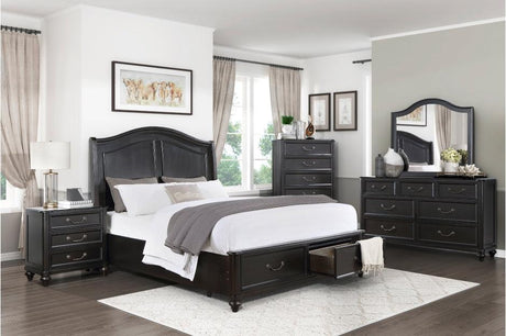 Homelegance - Herman 5 Piece Eastern King Bedroom Set In Charcoal Brown - 1420-1Ek*5