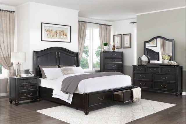 Homelegance - Herman 5 Piece Eastern King Bedroom Set In Charcoal Brown - 1420-1Ek*5
