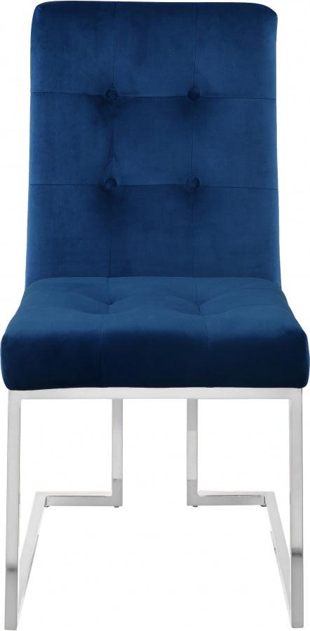 Meridian Furniture - Alexis Velvet Dining Chair In Navy (Set Of 2) - 731Navy-C