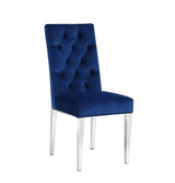 Meridian Furniture - Juno Velvet Dining Chair In Navy (Set Of 2) - 732Navy-C