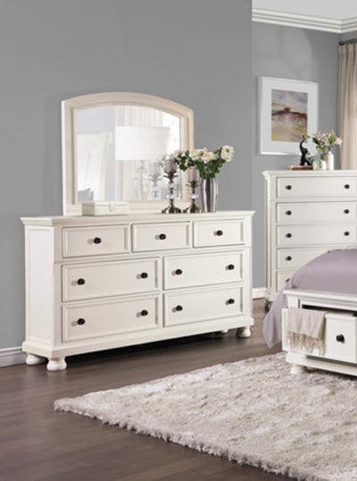 Homelegance - Laurelin Dresser With Mirror In White - 1714W-Dm