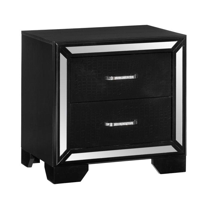 Aveline Night Stand In Black 1428Bk - 4 | Homelegance | Home Elegance USA