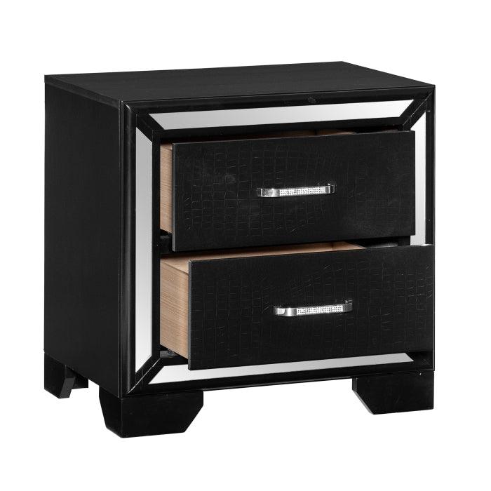 Aveline Night Stand In Black 1428Bk - 4 | Homelegance | Home Elegance USA