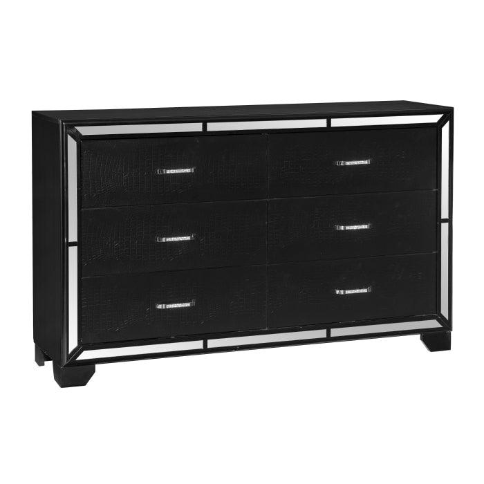 Aveline 6 Piece Queen Bedroom Set In Black 1428Bk - 1*6 | Homelegance | Home Elegance USA