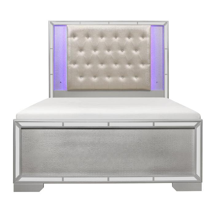 Aveline Eastern King Bed In Silver 1428Svk - 1Ek* | Homelegance | Home Elegance USA