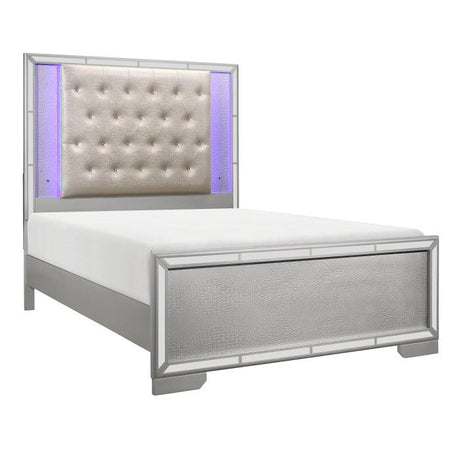 Aveline Queen Bed In Silver 1428Sv - 1* | Homelegance | Home Elegance USA