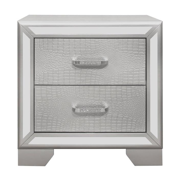 Aveline Night Stand In Silver 1428Sv - 4 | Homelegance | Home Elegance USA