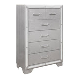 Homelegance - Aveline 6 Piece Eastern King Bedroom Set In Silver - 1428Svk-1Ek*6