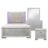 Aveline 4 Piece Queen Bedroom Set In Silver 1428Sv - 1*4 | Homelegance | Home Elegance USA