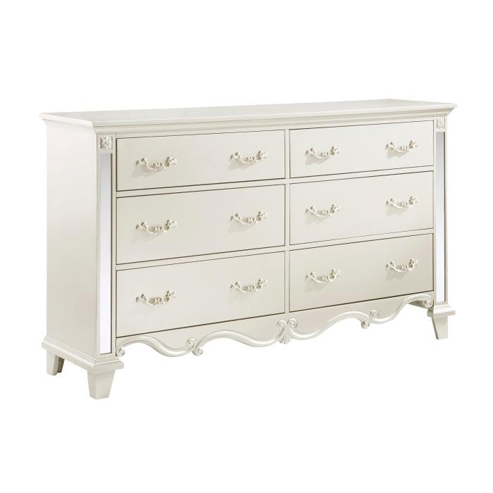 Homelegance - Ever 6 Piece Eastern King Bedroom Set In Champagne - 1429K-1Ek*6