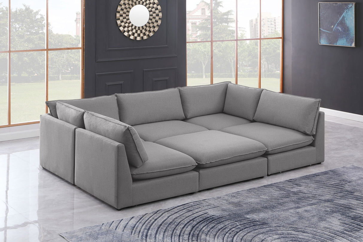 Mackenzie - Modular Sectional 6 Piece - Gray - Home Elegance USA