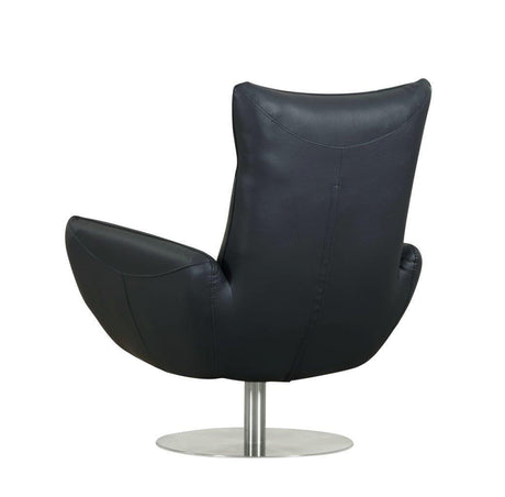 Global United 22" Modern Genuine Italian Leather Lounge Chair