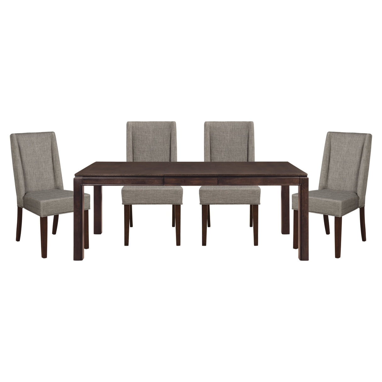 Contemporary Design Dark Brown Finish 1pc Dining Table with Separate Extension Leaf Wooden Dining Furniture - Home Elegance USA