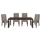 Contemporary Design Dark Brown Finish 1pc Dining Table with Separate Extension Leaf Wooden Dining Furniture - Home Elegance USA