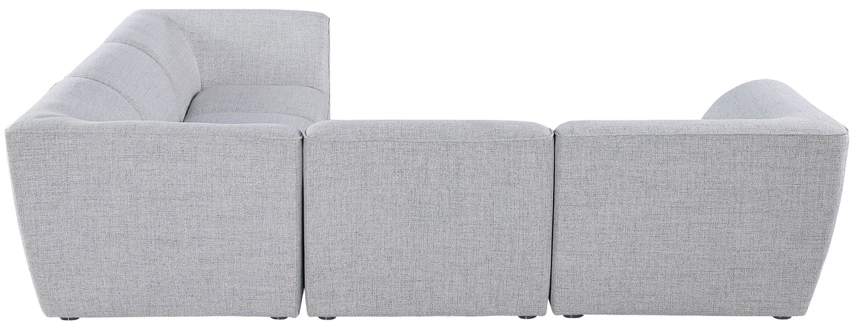 Miramar - Modular Sectional 5 Piece - Gray - Fabric - Modern & Contemporary - Home Elegance USA