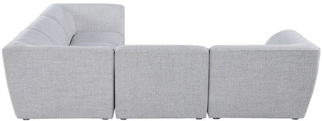 Miramar - Modular Sectional 5 Piece - Gray - Fabric - Modern & Contemporary - Home Elegance USA