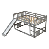 Full over Full  bunk bed with Slide - Home Elegance USA