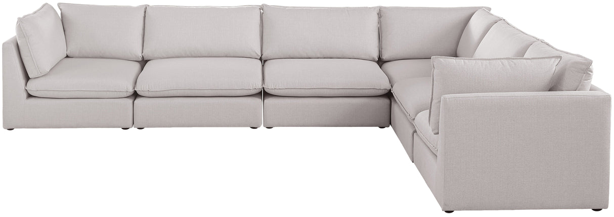 Mackenzie - Modular Sectional 6 Piece - Beige - Modern & Contemporary - Home Elegance USA