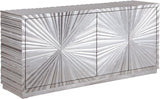 Meridian Furniture - Silverton Sideboard | Buffet In Silver Leaf - 326