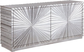 Silverton Sideboard Buffet in Silver Leaf Finish – Elegant Storage for Dining Rooms