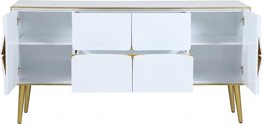 Meridian Furniture - Pop Sideboard | Buffet In White Lacquer - 327