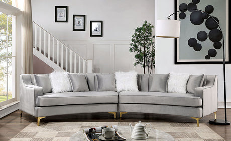 Selena - Sectional - Gray - Home Elegance USA