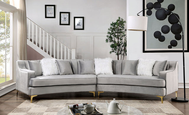 Selena - Sectional - Gray - Home Elegance USA