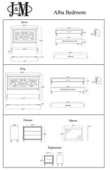 Alba 3 Piece Queen Bedroom Set - 176241 - Q - 3Set | J&M | Home Elegance USA