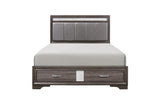 Homelegance - Luster 5 Piece Eastern King Platform Bedroom Set In Gray - 1505K-1Ek-5Set