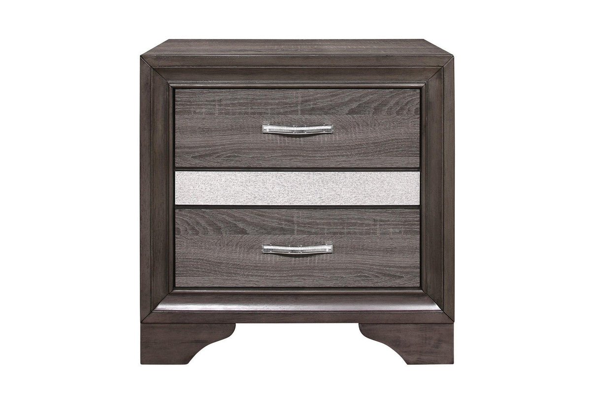 Homelegance - Luster 5 Piece Eastern King Platform Bedroom Set In Gray - 1505K-1Ek-5Set