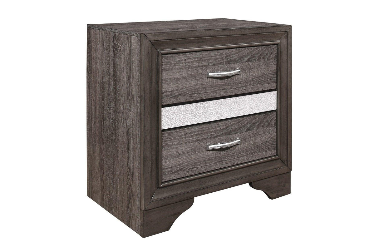 Homelegance - Luster 3 Piece Eastern King Platform Bedroom Set In Gray - 1505K-1Ek-3Set