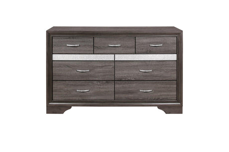Luster 5 Piece Queen Platform Bedroom Set In Gray 1505-1-5Set | Homelegance