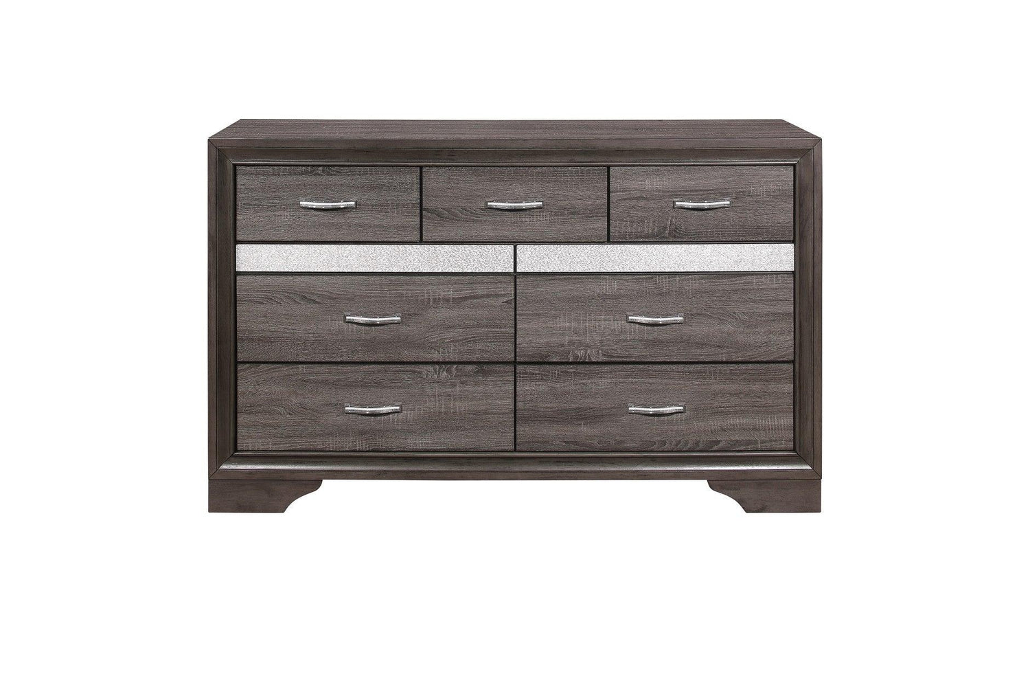 Homelegance - Luster 6 Piece Eastern King Platform Bedroom Set In Gray - 1505K-1Ek-6Set